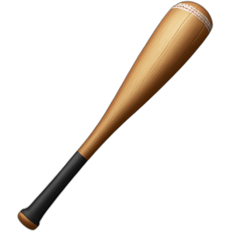 Brown and black baseball bat emoji