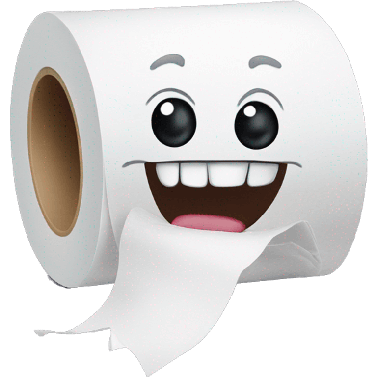 toilet paper with teeth emoji