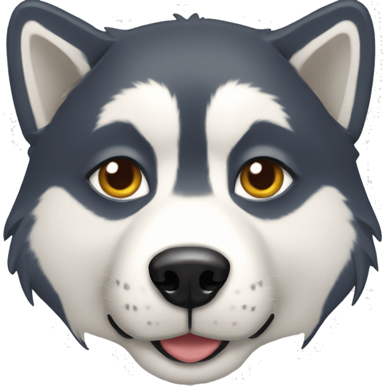 Husky dog head back emoji