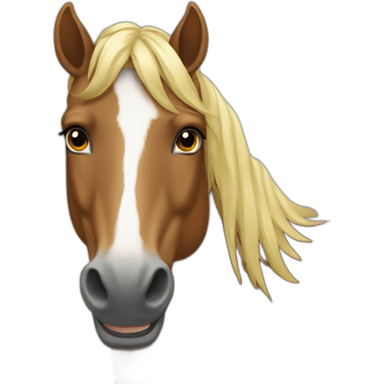 Un cheval emoji