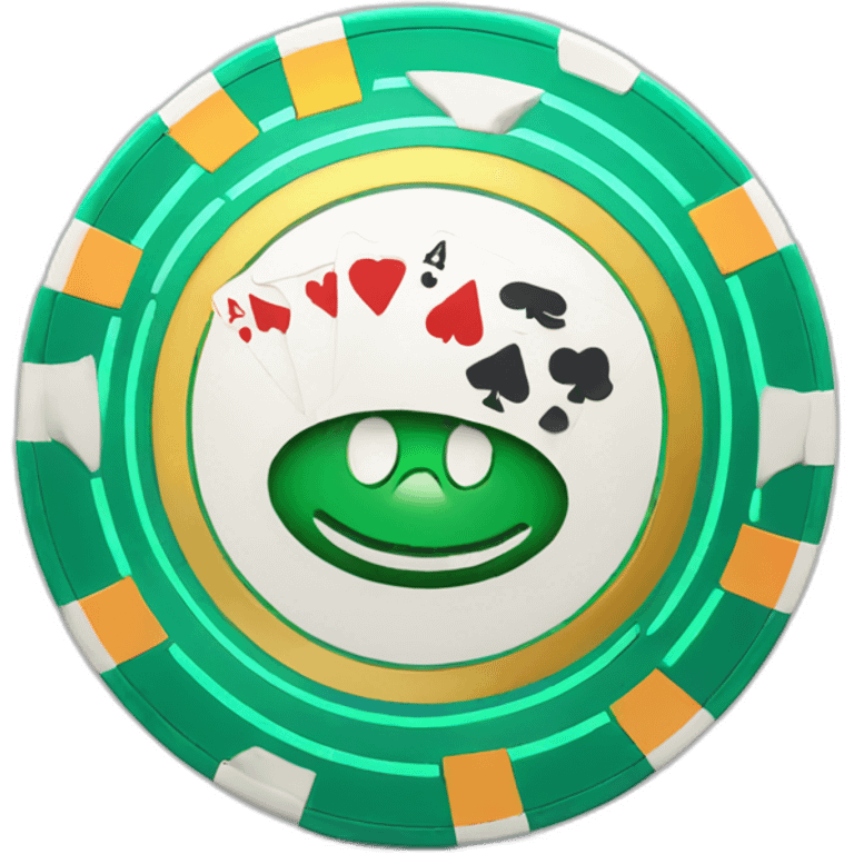 casino chip with hipnotic logo emoji