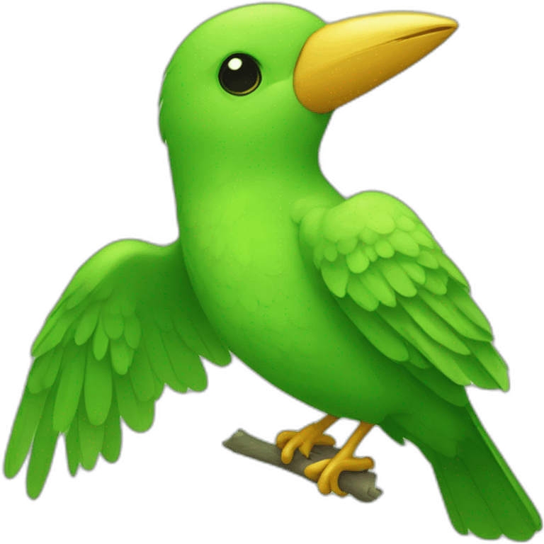 Green bird emoji