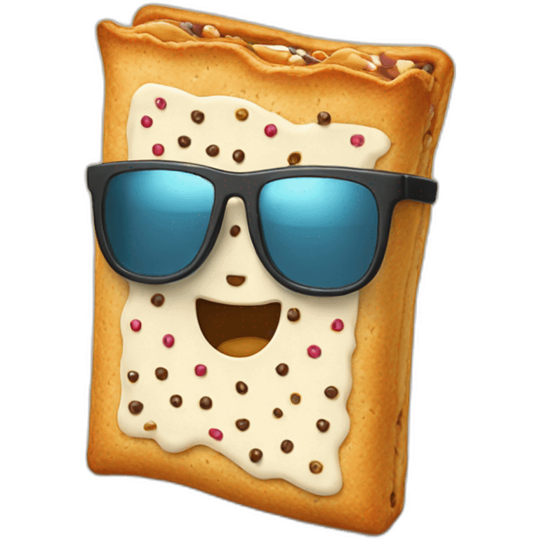 pop tart wearing sunglasses emoji