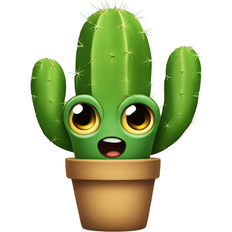 cactus with eyes emoji