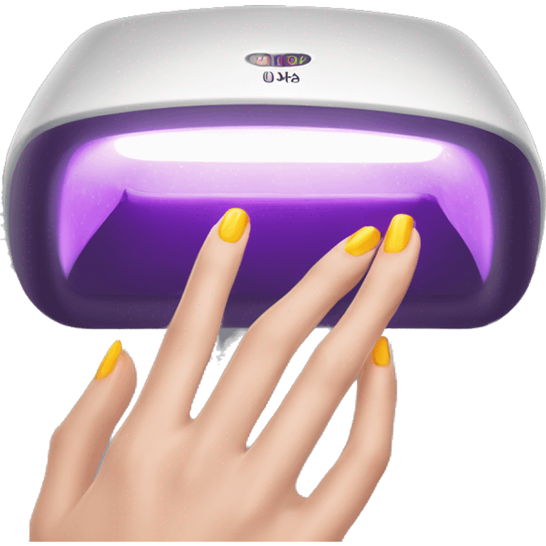 Realistic uv nail lamp emoji