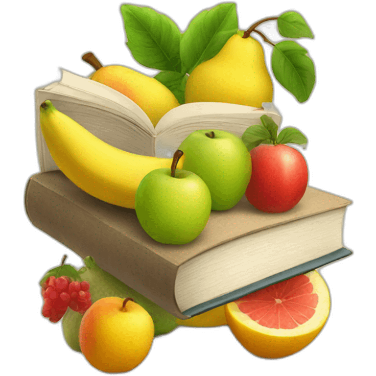 book fruits emoji