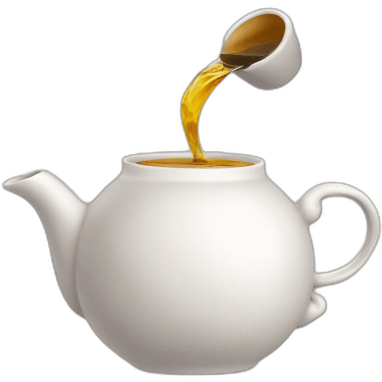 a tea pot pouring tea into a tea cup emoji