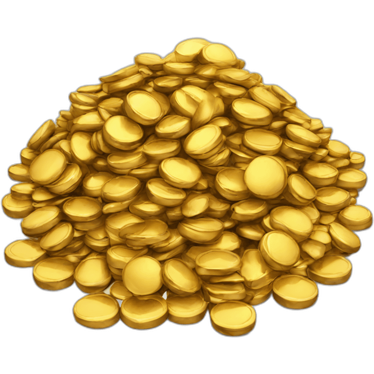 A pile of gold emoji