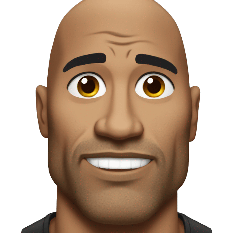 Realistic The Rock raising one eyebrow emoji