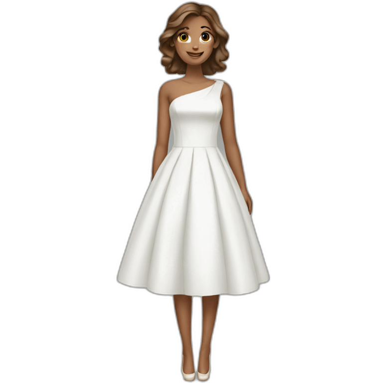 White dress model emoji