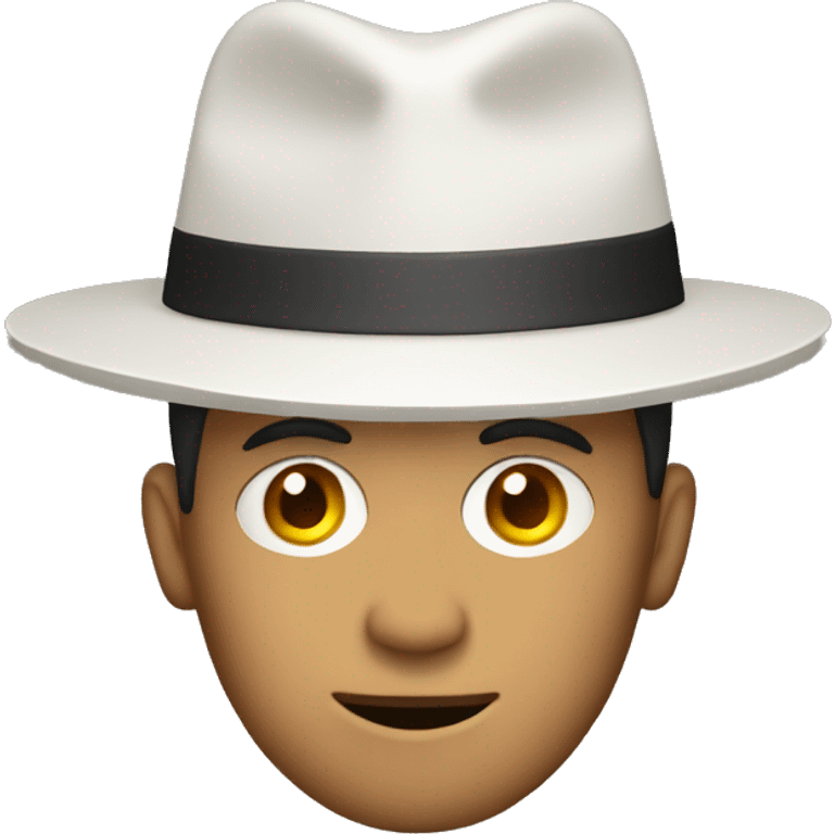 A man with a paper hat emoji