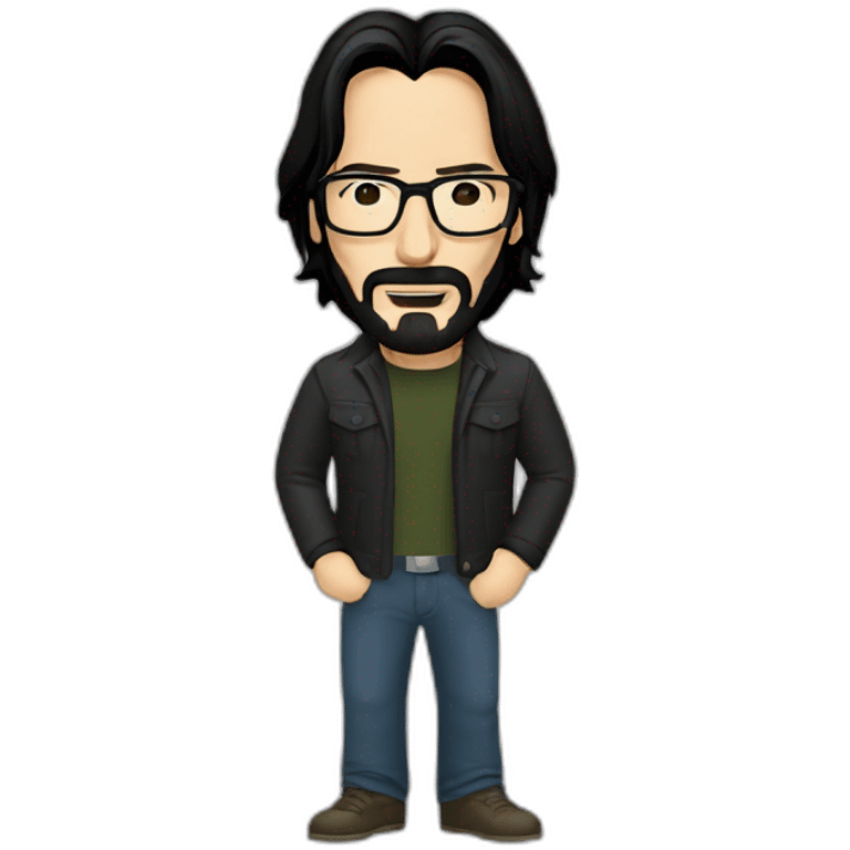 keanu reeves with glasses emoji