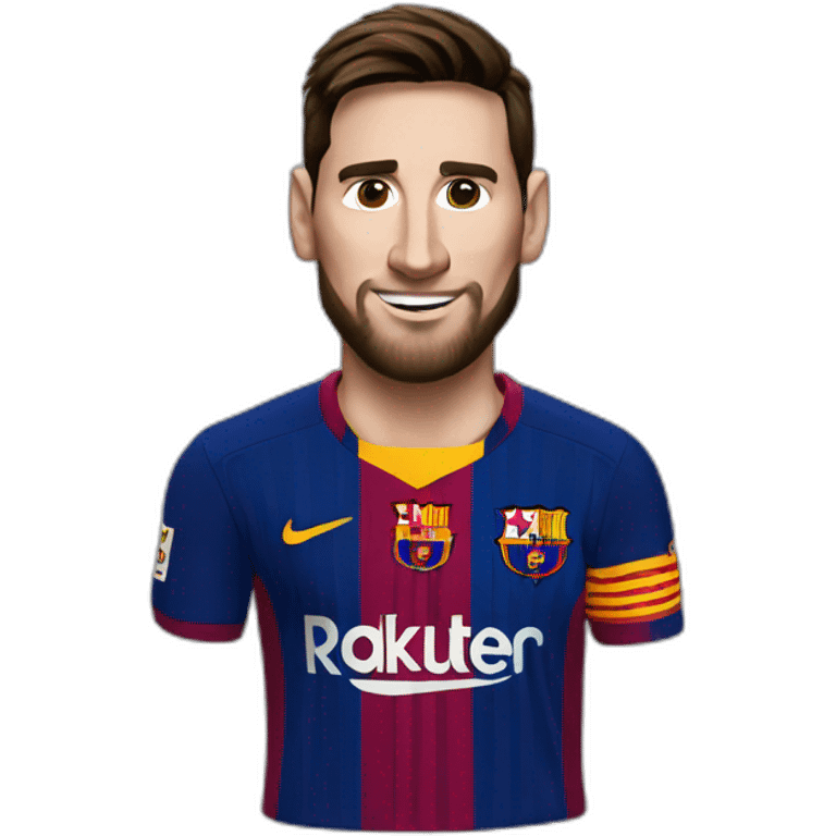 Messi with barcelona jersey emoji