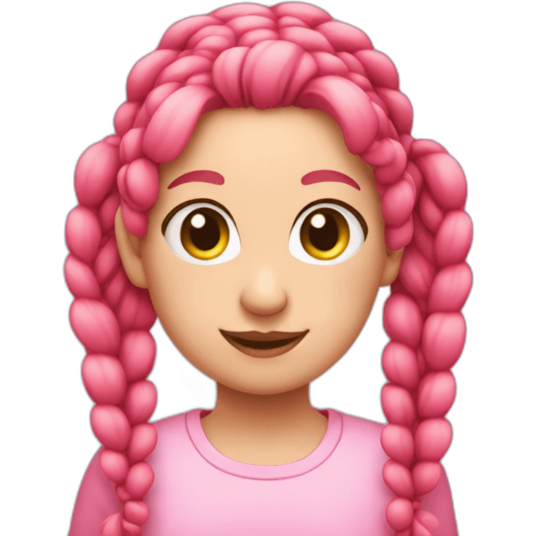 pink pigtails emoji