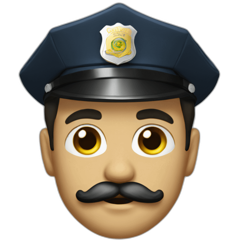 cop brazilian with a mustache emoji