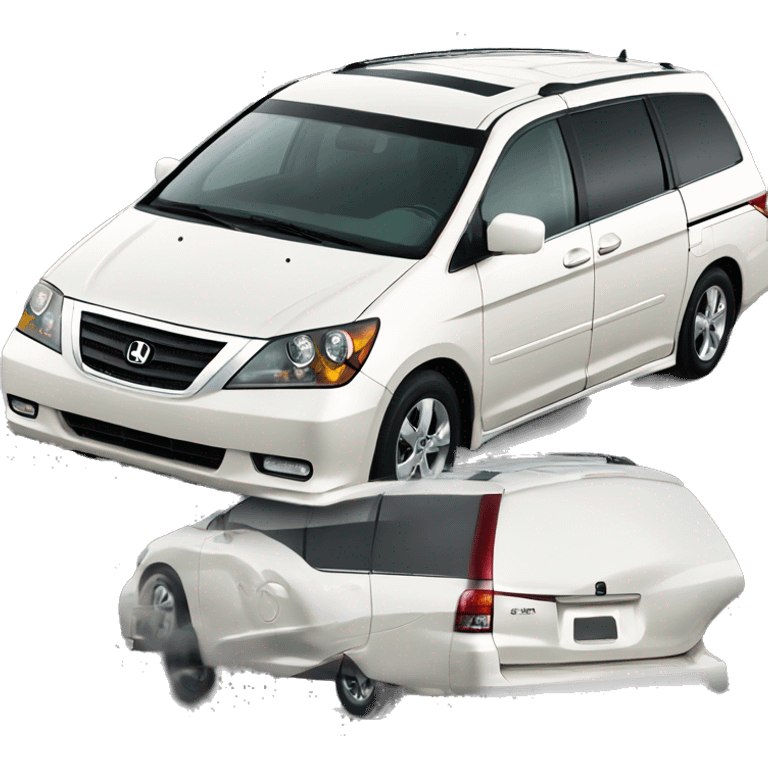 A 2006 Japanese domestic import white Honda odyssey  emoji