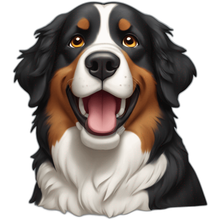 bernese mountain dog barking emoji