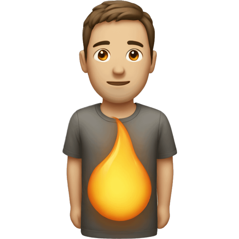 a man with high temperature emoji