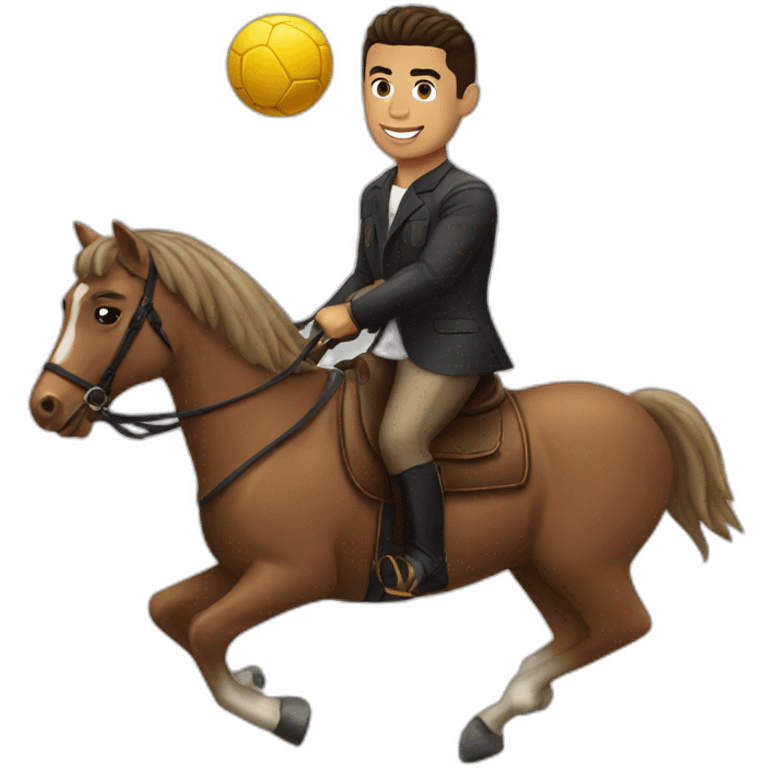 Ronaldo riding a horse emoji