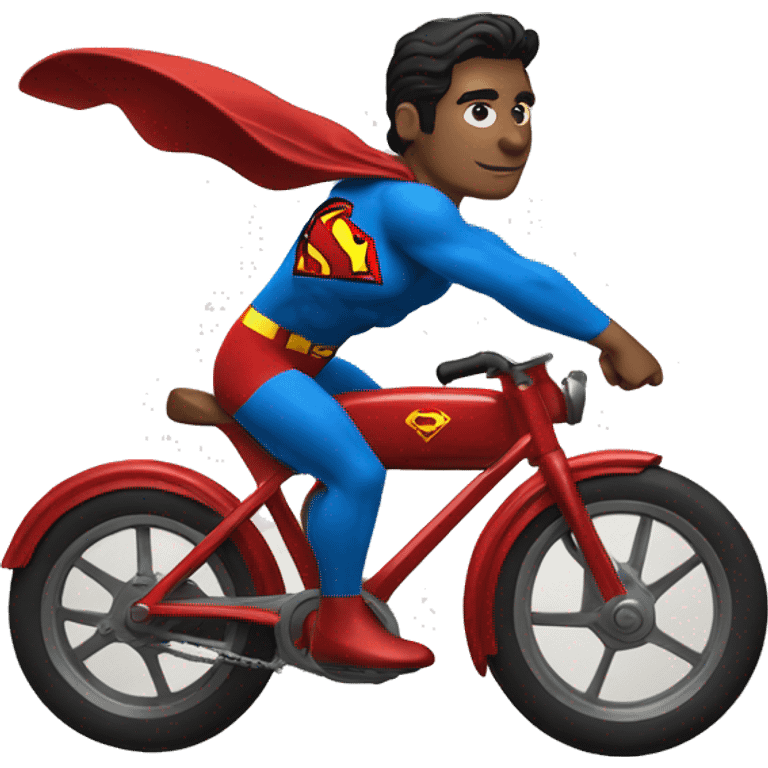 Superman riding bike emoji