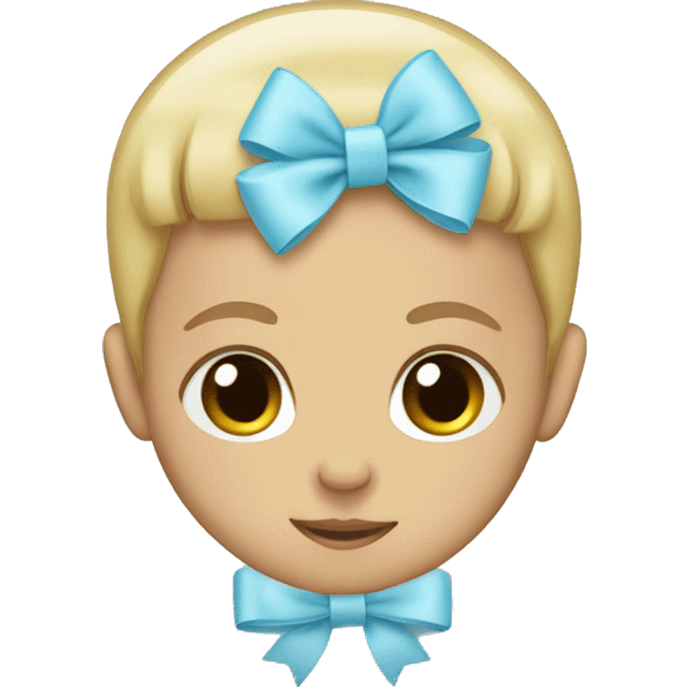 Baby blue bow emoji