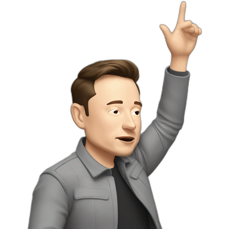 Elon musk who do a dab emoji