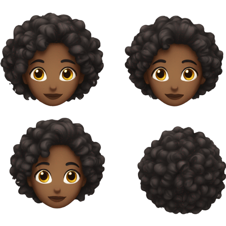 Clear black skin girl with curly hair says approved  emoji