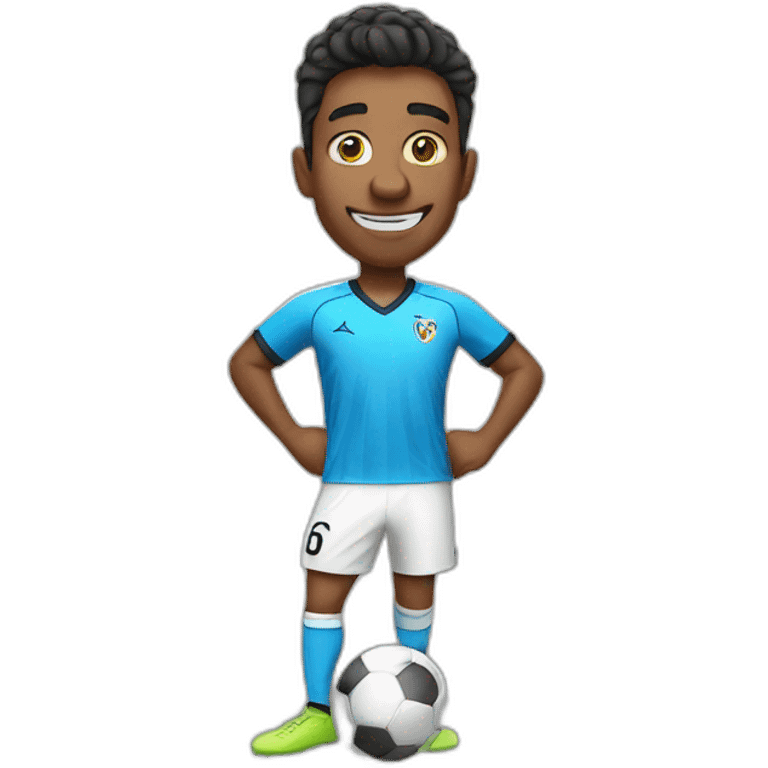 goofy soccer player emoji