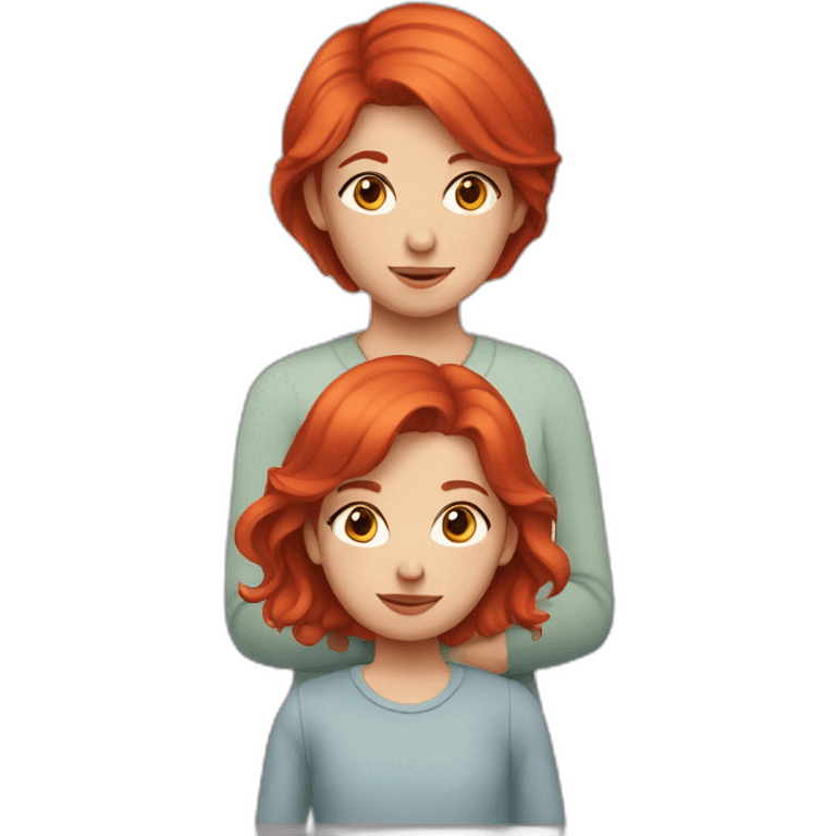 Red-haired girl with a child's face emoji