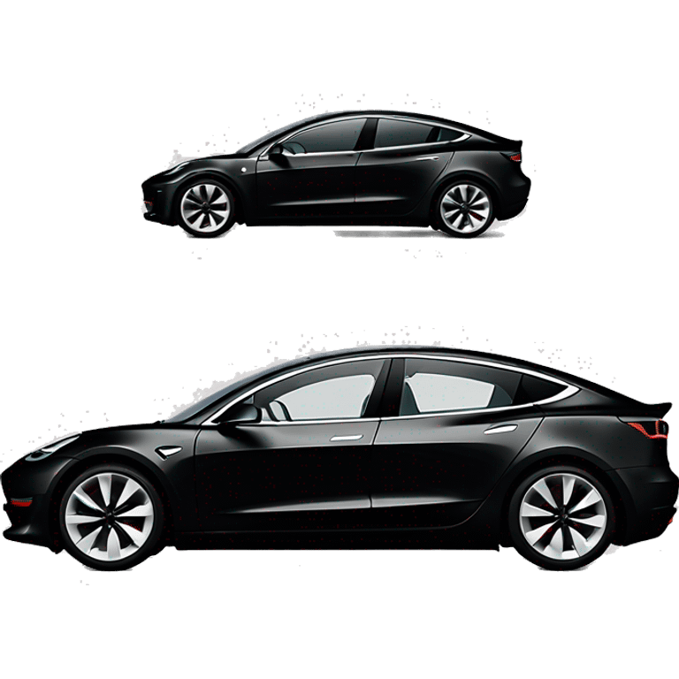 Tesla model 3 black  emoji