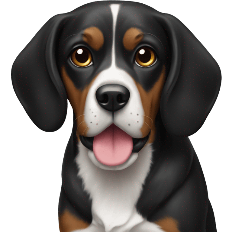 Black cocker and beagle emoji