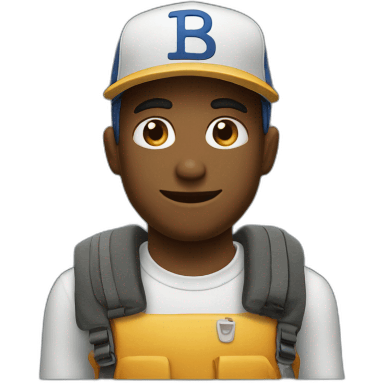 guy with a cap that say BZRP emoji