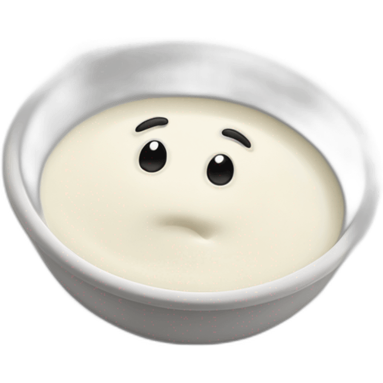 white sauce in a dipping dish emoji