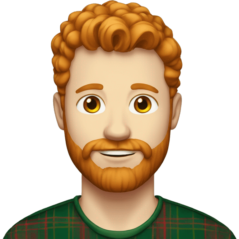 Portrait, Irish Male, 34, Ginger, Facial Hair, tartan shirt emoji