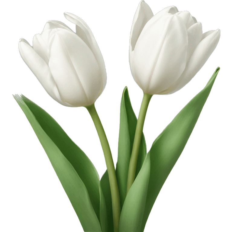 white tulips  emoji