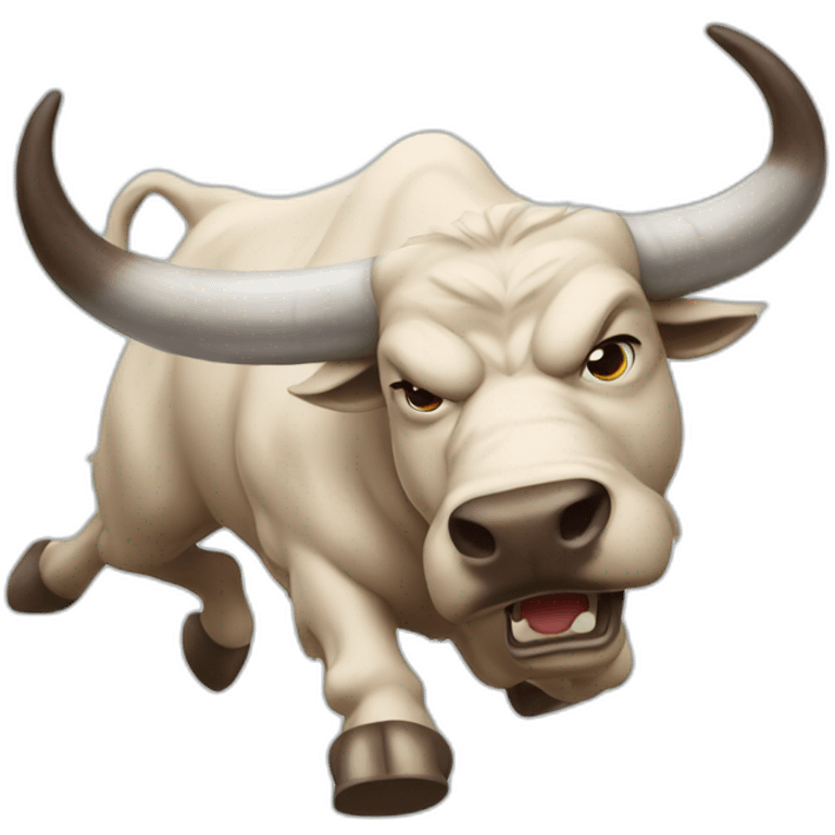 Angry running bull emoji