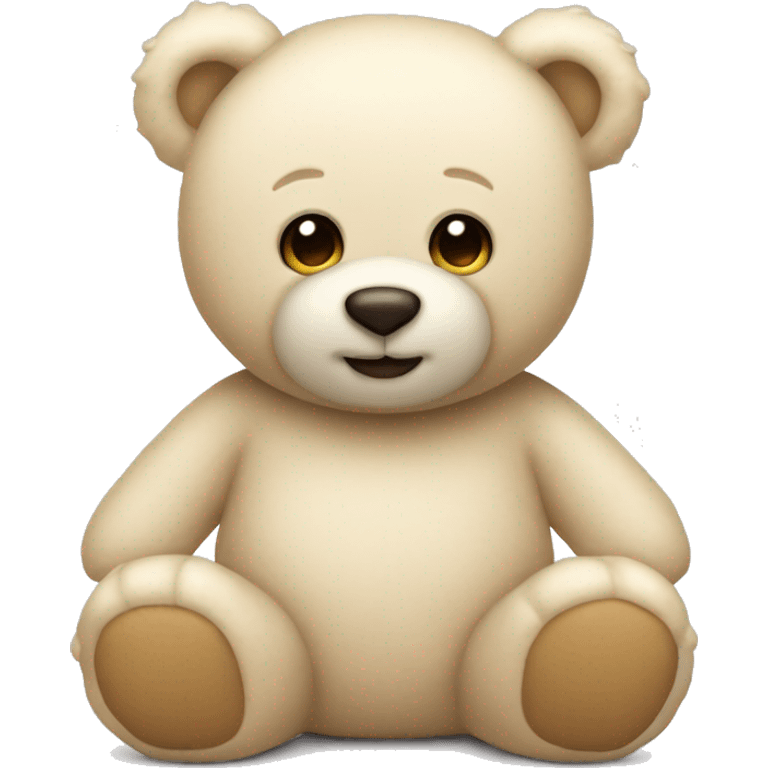 Cream colored teddy bear  emoji