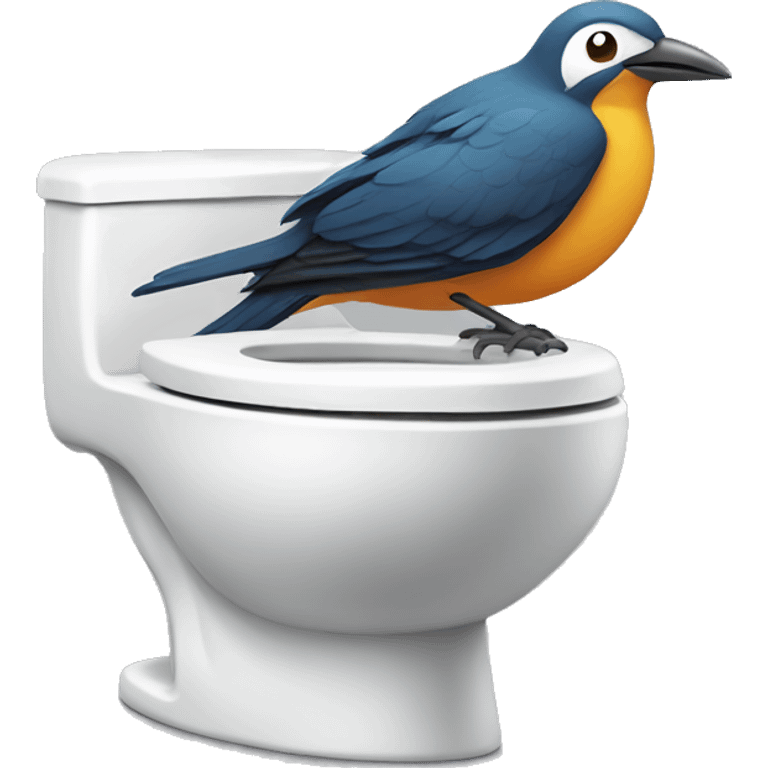 Bird Sitting On A Toilet emoji