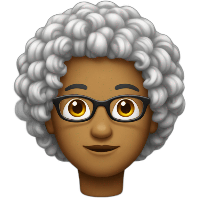 Métisse avec cheveux bouclé  emoji