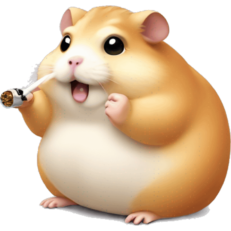 Fat hamster vaping emoji