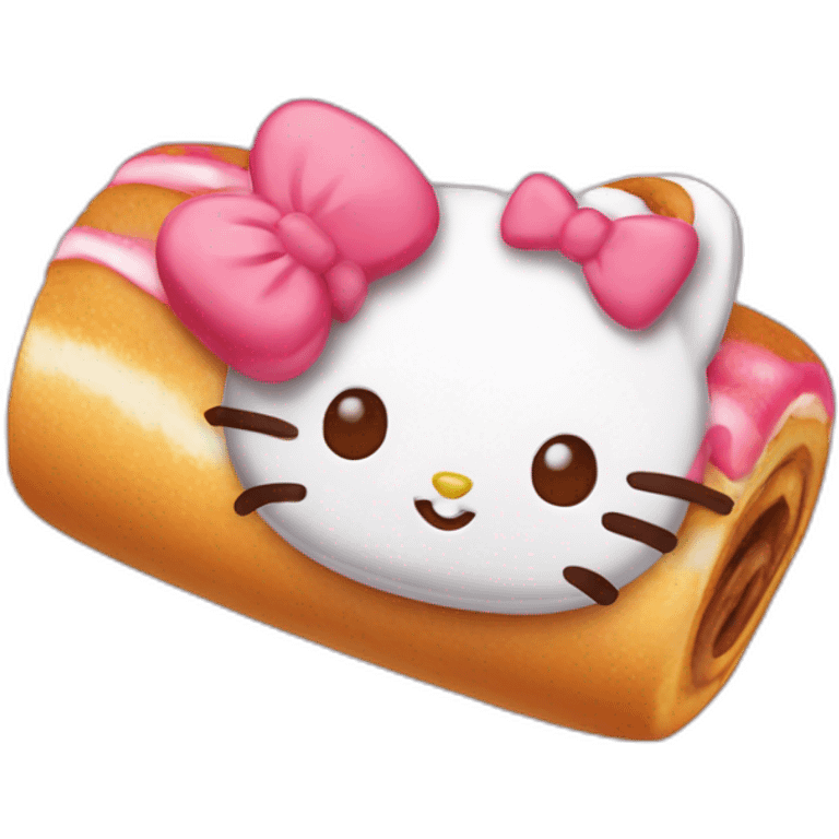 Cute hello kittt cinamon roll  emoji