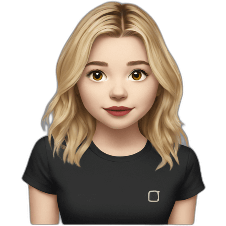 chloë grace moretz wearing tee emoji