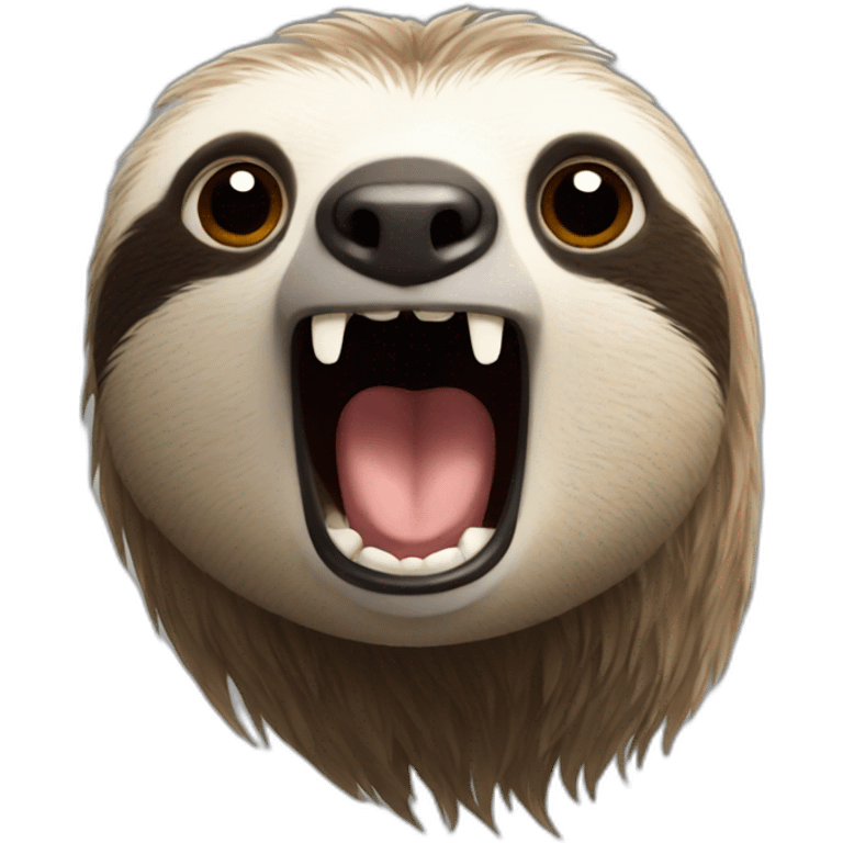 sloth raging emoji