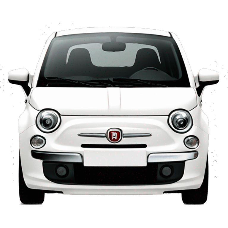 Fiat 500 2014 white front emoji