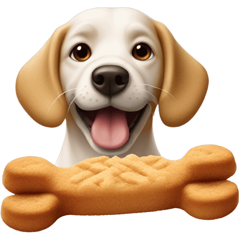 Doggie eating a snickerdoodle  emoji