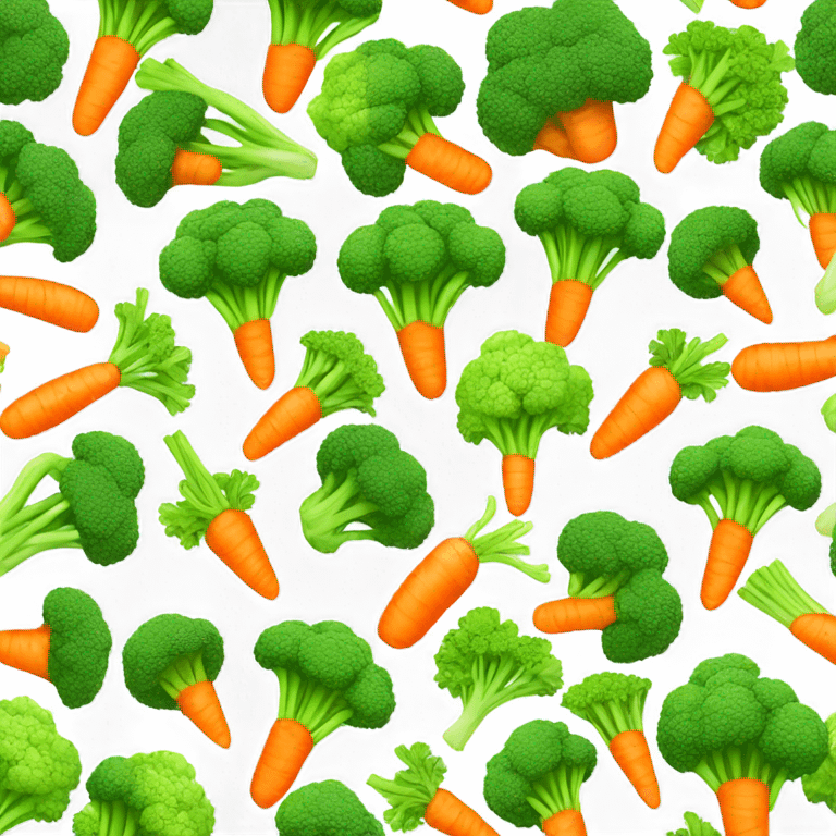 sauté broccoli carrots emoji