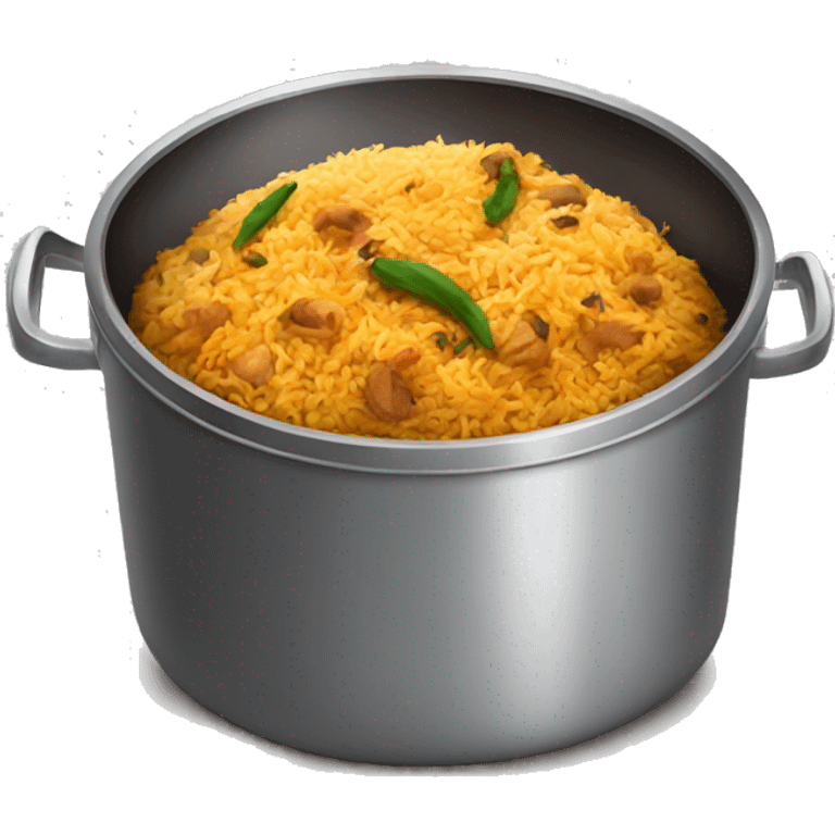 Cooking drum biriyani emoji