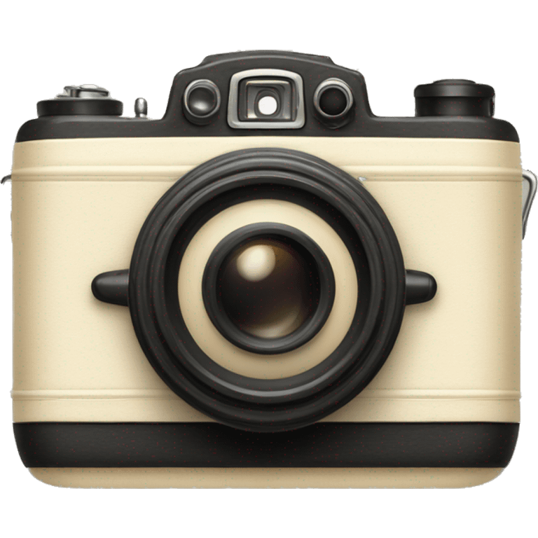 cute vintage cream colored camera emoji