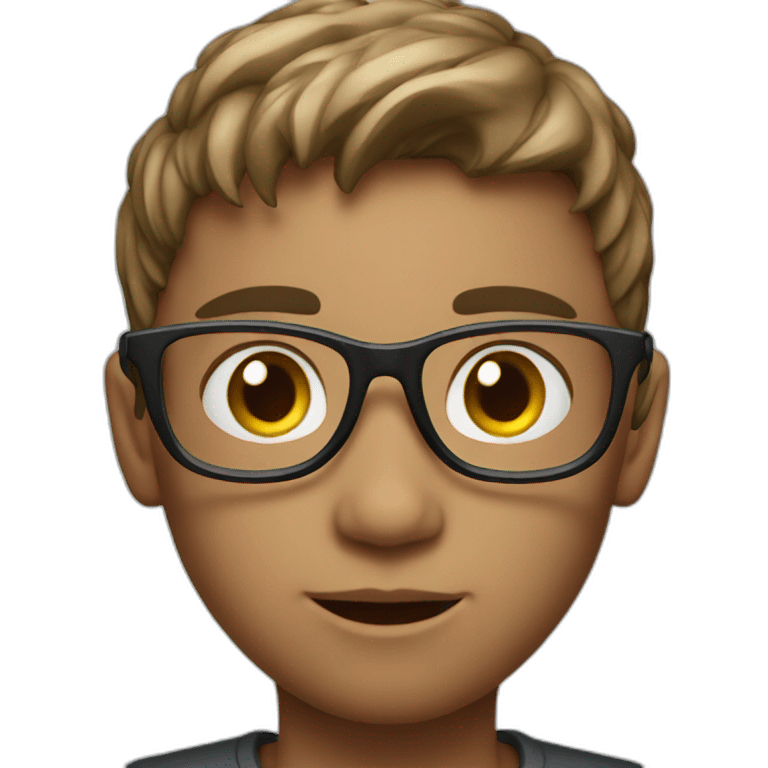 Boy with apple vision pro emoji