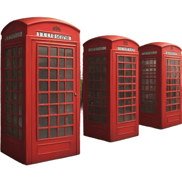 red telephone boxes emoji